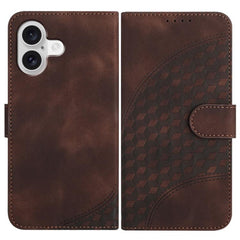 YX0060 Elephant Head Embossed Phone Leather Case with Lanyard