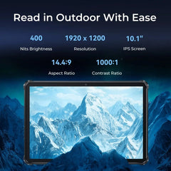 OUKITEL RT7 TITAN 4G Network IP68/IP69K Rugged Tablet, 10.1 inch Android 13 MediaTek MT8788 Octa Core Support Dual SIM, EU Plug