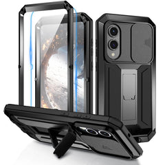 R-JUST Sliding Camera Life Waterproof Holder Phone Case, For Samsung Galaxy S25 Edge 5G, For Samsung Galaxy S25 5G, For Samsung Galaxy S25+ 5G, For Samsung Galaxy S25 Ultra 5G, For Samsung Galaxy S24 Ultra 5G, For Samsung Galaxy S24+ 5G