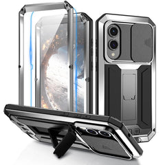 R-JUST Sliding Camera Life Waterproof Holder Phone Case, For Samsung Galaxy S25 Edge 5G, For Samsung Galaxy S25 5G, For Samsung Galaxy S25+ 5G, For Samsung Galaxy S25 Ultra 5G, For Samsung Galaxy S24 Ultra 5G, For Samsung Galaxy S24+ 5G