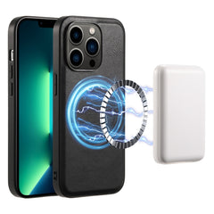 Denior Cowhide Texture Leather MagSafe Phone Case