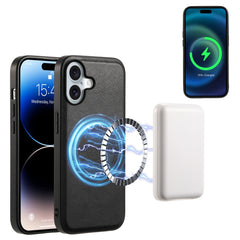 Denior Cowhide Texture Leather MagSafe Phone Case