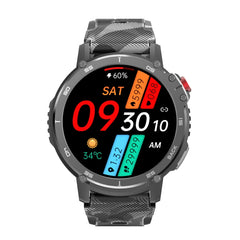C22 1.6 inch Round Screen Bluetooth Smart Watch, Support Health Monitoring & 24 Sports Modes
