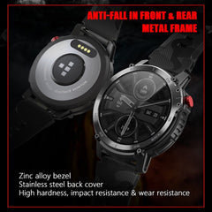 C22 1.6 inch Round Screen Bluetooth Smart Watch, Support Health Monitoring & 24 Sports Modes