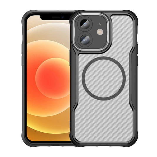 Carbon Fiber Texture MagSafe Translucent Phone Case