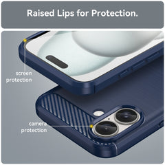 Brushed Texture Carbon Fiber TPU Phone Case
