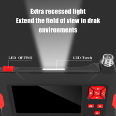 P30 8mm 1080P IP68 Waterproof 4.3 inch Screen Dual Camera Digital Endoscope, 2m Hard Cable, 5m Hard Cable, 10m Hard Cable