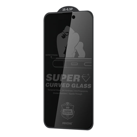 WK WTP-092 King Kong 6D Curved 28 Degree Privacy Tempered Glass Film, For iPhone 16 Pro Max, For iPhone 16 Pro, For iPhone 16 Plus / 15 Plus, For iPhone 16 / 15