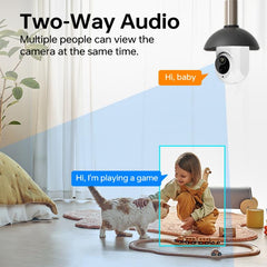 1080P Bulb Type WiFi Surveillance Camera Support Night Vision & Two-way Intercom & Motion Detection