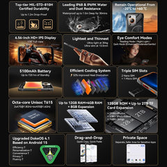 Blackview Oscal Marine 1, 6.56 inch Android 15 Unisoc UMS9230E T615 Octa Core, Network: 4G, OTG, NFC