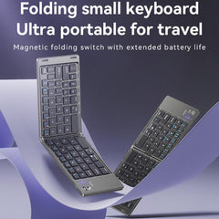 Yesido KB27 Ultra Slim Mini Two-Fold Portable Bluetooth Keyboard