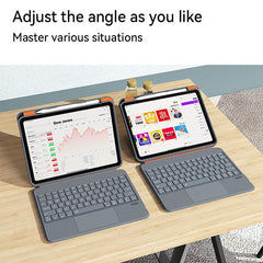 Colorful Backlight Bluetooth Keyboard Leather Tablet Case with Rotating Holder