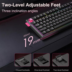 ONIKUMA MT706 81-Keys Hot Swappable Triple Mode Mechanical Keyboard