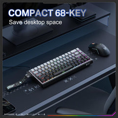 ONIKUMA G69 68 Keys RGB Lighting Wired Magnetic Axis Keyboard