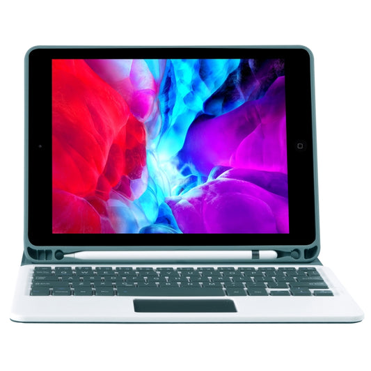 T098B-A Pressed Skin Texture TPU Detachable Candy Colors Bluetooth Keyboard Protective Case for iPad Air 11 2024 / 2025 / Air 4 10.9 inch 2020, with Stand & Pen Slot & Touch, T098B-A