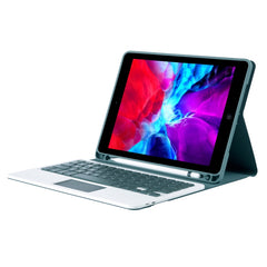 T098B-A Pressed Skin Texture TPU Detachable Candy Colors Bluetooth Keyboard Protective Case for iPad Air 11 2024 / 2025 / Air 4 10.9 inch 2020, with Stand & Pen Slot & Touch, T098B-A