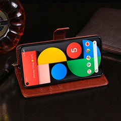 idewei Crazy Horse Texture Horizontal Flip Leather Case with Holder & Card Slots & Wallet, For Google Pixel 4a 5G