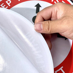 Self-adhesive Waterproof PVC Epidemic Prevention Social Distance Floor Stickers, Length:24cm