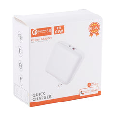 PD65W-A6 PD 65W 90 Degrees Foldable Pin Portable Multi-function USB Quick Charger, US Plug