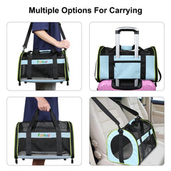 FUNADD Pet Travel Carrier Bag Shoulder Foldable Tote Bag
