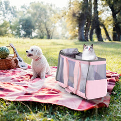 FUNADD Portable Breathable Pet Bag Outdoor Shoulder Tote Bag