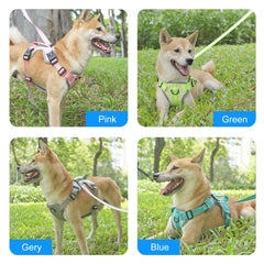 FunAdd Traction Rope Reflective Breathable Nylon Pet Vest Dog Harness, Size: M