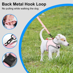 FunAdd Traction Rope Reflective Breathable Nylon Pet Vest Dog Harness, Size: S