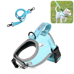 FunAdd Traction Rope Reflective Breathable Nylon Pet Vest Dog Harness, Size: S