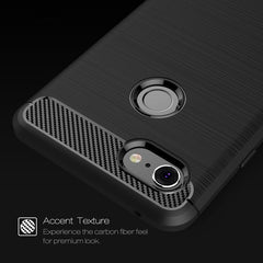 Brushed Texture Carbon Fiber Shockproof TPU Case for Google Pixel 3 XL, For Google Pixel 3 XL