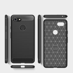 Brushed Texture Carbon Fiber Shockproof TPU Case for Google Pixel 3 XL, For Google Pixel 3 XL