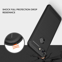 Brushed Texture Carbon Fiber Shockproof TPU Case for Google Pixel 3, For Google Pixel 3