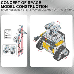 MoFun SW(RC)009 DIY Stainless Steel Assembly Remote Control Robot Interactive Intelligence Toy