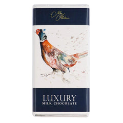 Meg Hawkins Pheasant design milk chocolate bar