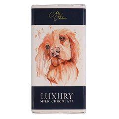 Meg Hawkins Cocker Spaniel design milk chocolate bar