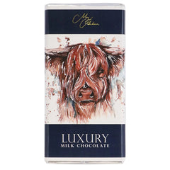 Meg Hawkins Highland Cow design milk chocolate bar