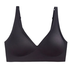 Sexy Seamless Bras For Women Wire Free Push Up Brassiere V Neck Bralette Women's Glossy Soft Underwear Female Lingerie Intimates