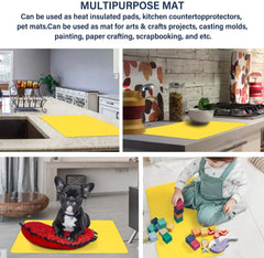 60/40cm Oversized Food Grade Silicone Waterproof Placemat Heat Insulation Anti-Skidding Washable Table Mat For Kitchen Dinner