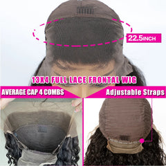 180% Density13x4 Top swiss Lace Water Wave Bob Frontal Real Human Hair Wig Lace Front Wigs Transparent Deep Kinky