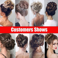 LUPU Synthetic Hair Bun Messy Scrunchies With Elastic Band Natural Fake Hair Tie Pieces Ponytail Colored Black Purple Pink Green