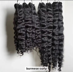 Top Best Good Sale Raw Human Hair Double Weft Indian Cambodian Wave Curly Natural Wave Vietnamese Burmese Curly