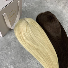 Ready to Ship Factory Hair Unit European Virgin Cuticle 100% European Human Hair Silk Base Topper for Women Hair Toupees