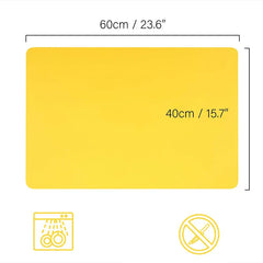 60/40cm Oversized Food Grade Silicone Waterproof Placemat Heat Insulation Anti-Skidding Washable Table Mat For Kitchen Dinner