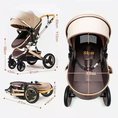 Purorigin Pram for Babies Factory Cheap Price 4 Wheels Light Weight Foldable 2 in 1Baby Stroller Baby Carrier Newborn