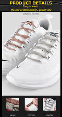 21 Colors No Tie Shoelaces Round Color Metal Lock Elastic Shoelace General For Children And Adults Sneakers Lazy Laces Unisex