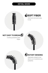 ANNAFRIS 50Pcs Disposable Eyelash Brush Soft Head Crystal Eyebrow Brush Lash Extension Brush Mascara Wand Makeup Tool