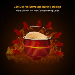 BioloMix Stainless Steel 19-in-1 Automatic Bread Maker,650W Programmable Bread Machine with 3 Loaf Sizes Fruit Nut Dispenser