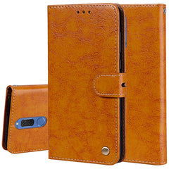 For Huawei Mate 10 Lite & Nova 2i Business Style Oil Wax Texture Horizontal Flip Leather Case with Holder & Card Slots & Wallet