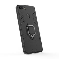 PC + TPU Shockproof Protective Case for Huawei Y9 2018, with Magnetic Ring Holder, For Huawei Y9 2018