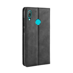 Magnetic Buckle Retro Texture Horizontal Flip Leather Case for Huawei Y7 (2019) / Y7 Prime (2019), with Holder & Card Slots & Wallet, For Huawei Y7 (2019)