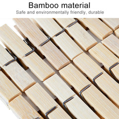 100pcs Multi-function Mini Bamboo Clothes Photo Paper Peg Clothespin Laundry Hanger Clip, Bamboo